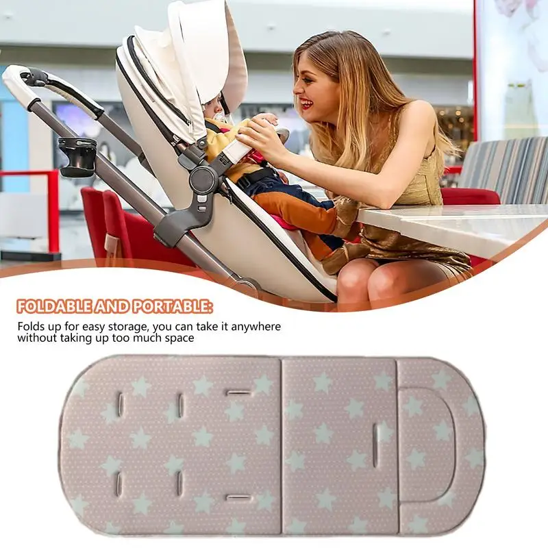 Forros de asiento de cochecito para niños, almohadilla de cojín para silla alta de comedor, colchón suave para deportes al aire libre, alta elasticidad