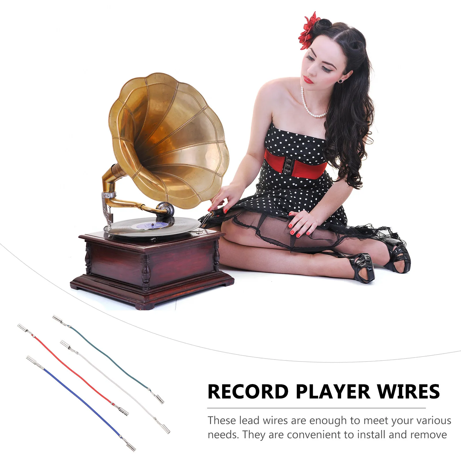4Pcs Phono Lead Wires Reliable Shielded Audio Cables Low Noise Transmission for Record Players Turntables Stereo Amplifiers