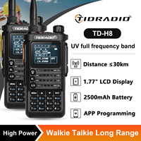 TIDRADIO 2PCS TD H8 Walkie Talkie Long Range Professional 10W Two Way Radio Connection Phone APP Wireless Programming USB chargi
