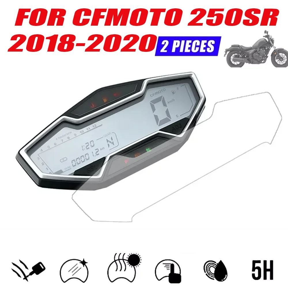 

For CFMOTO 400NK 650NK 250SR 2018 2019 2020 Motorcycle Scratch Cluster Screen Dashboard Protection Instrument Film Protective