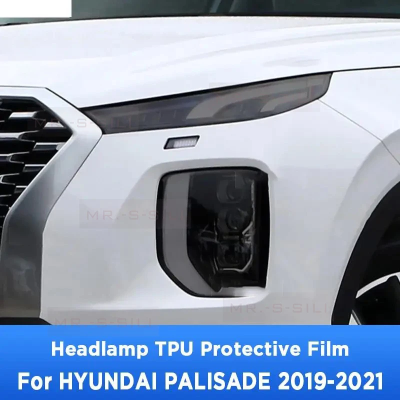 For HYUNDAI PALISADE 2019-2021 Car Exterior Headlight Anti-scratch Front Lamp Tint TPU Protective Film Accessories Sticker