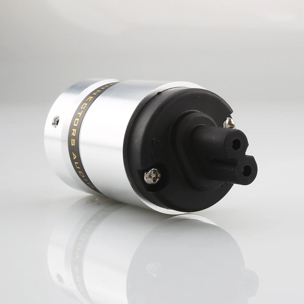 Audiocrast الشكل 8 IEC C7 التوصيل الصوت كابل الطاقة IEC أنثى التوصيل الكهربائي محول مأخذ التوصيل موصل الألومنيوم