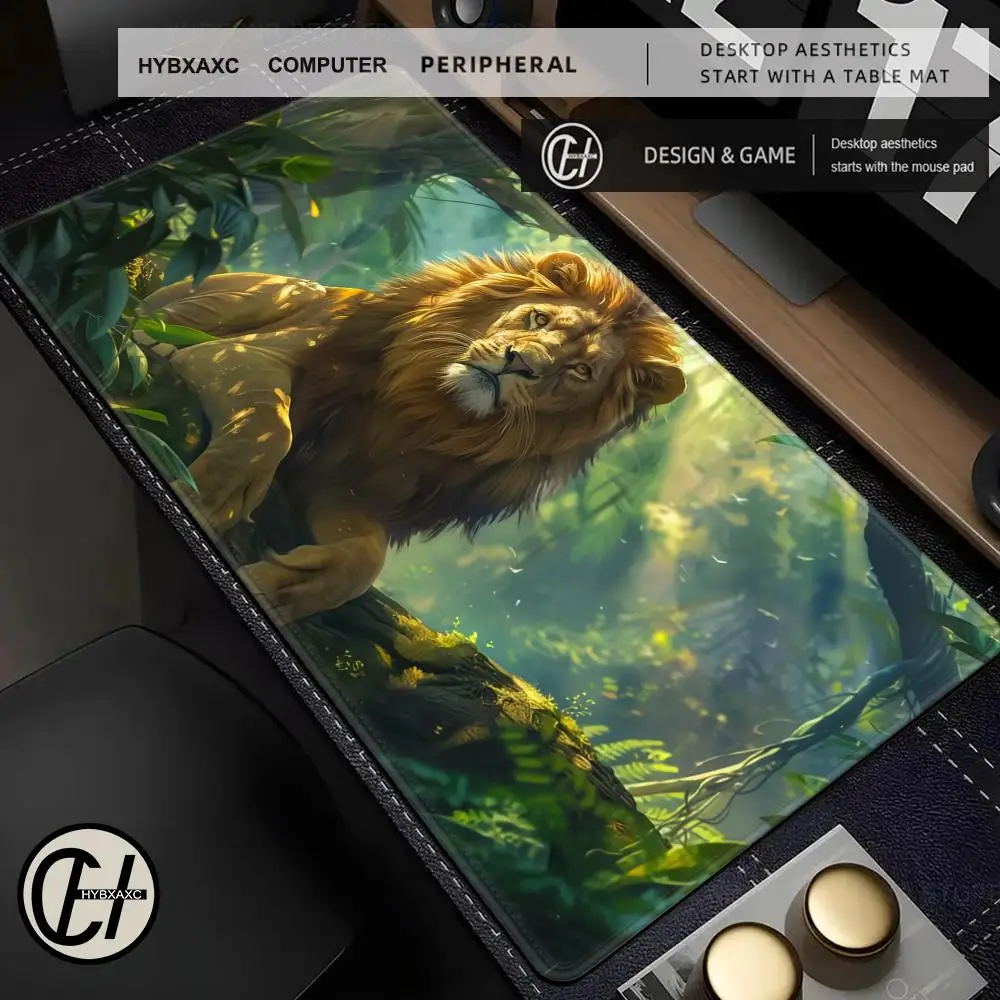 

Коврик для мыши Tiger Lion, большой коврик для компьютерного офиса, игрового стола, новый XXL 90x40, резиновый противоскользящий коврик для игровой клавиатуры, длинный настольный коврик