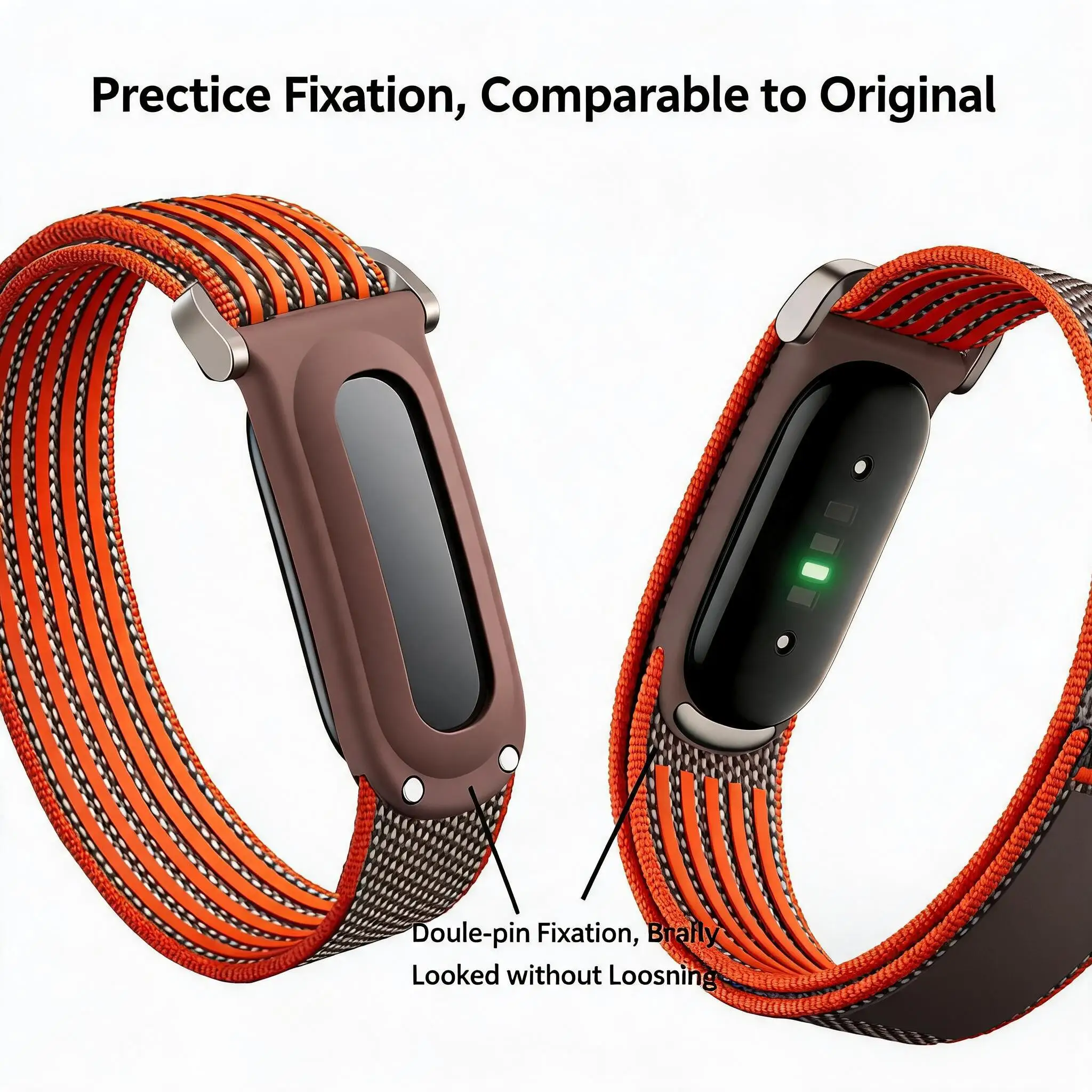 Stylish Nylon Ring Strap For Google Fitbit Air Band Multi Color Optional Adjustable Braided Watch Strap For Google Fitbit Air