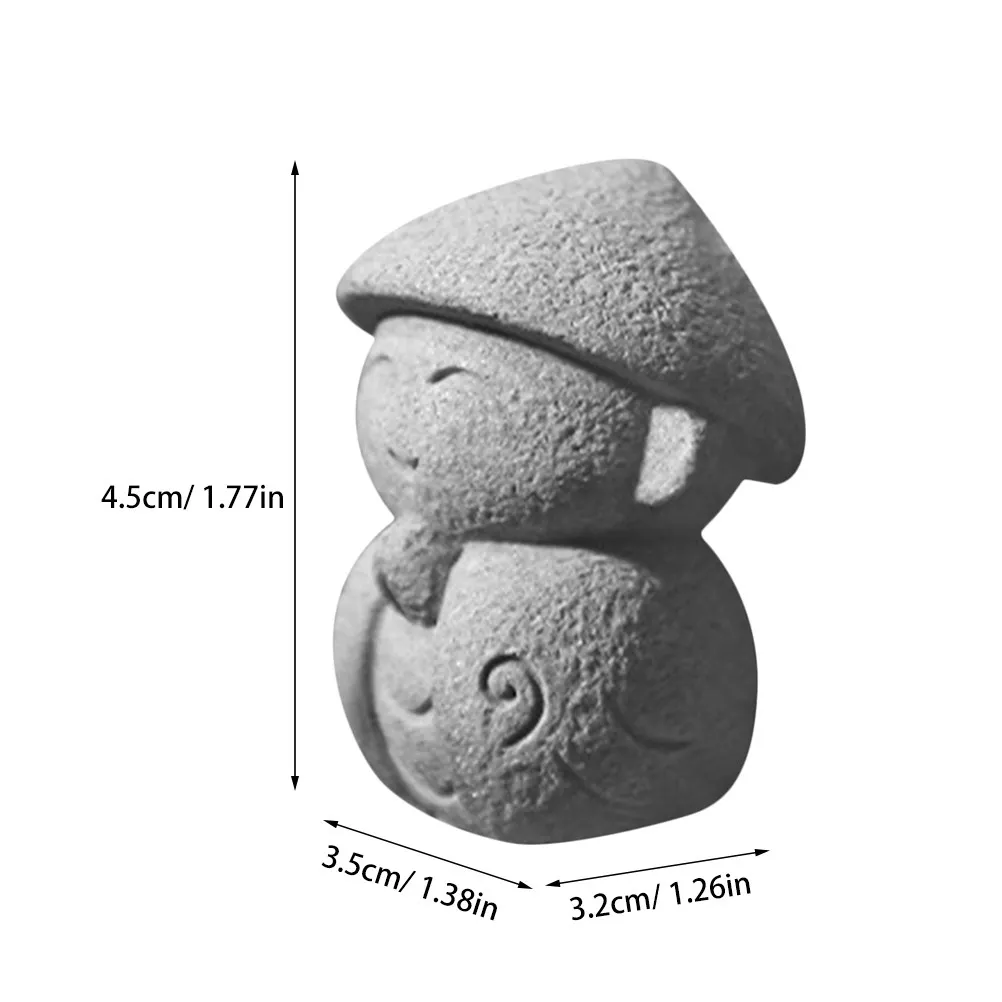 Small Stone Maitreya Buddha Ornament Desktop Decor for Office Home Tea Table Limestone Material Non Deformable Stable Base