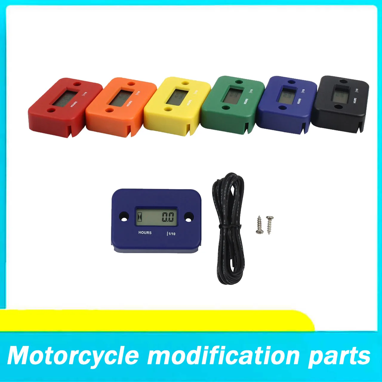 Motorcycle Hour Counter Meter Inductive Digital Engine Battery Timer LCD ATV Accessories Dirt Motocross Hours Account Motor Bik