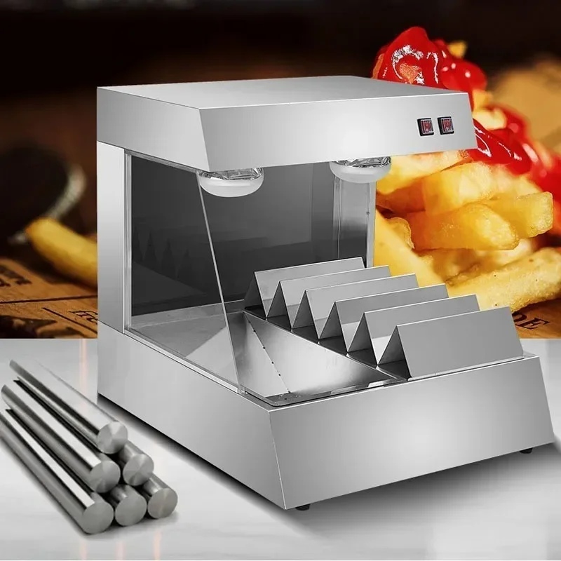 Upgrade Desktop Potato Chip Workstation Display Insulation Cabinet Operating Console Potato Chip Machine Hamburger Shop Equipmen