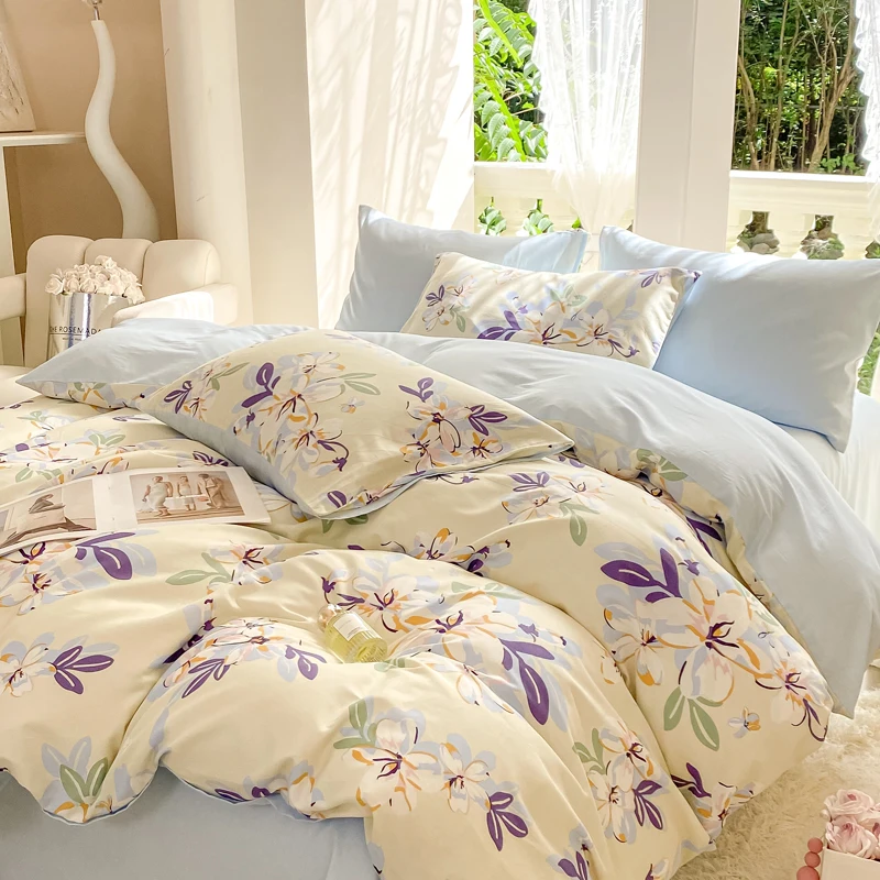 Small Fresh Printed Duvet cover 100% Cotton Duvet cover Soft oversized Duvet cover Pillowcase Needs To be Purchased Separately