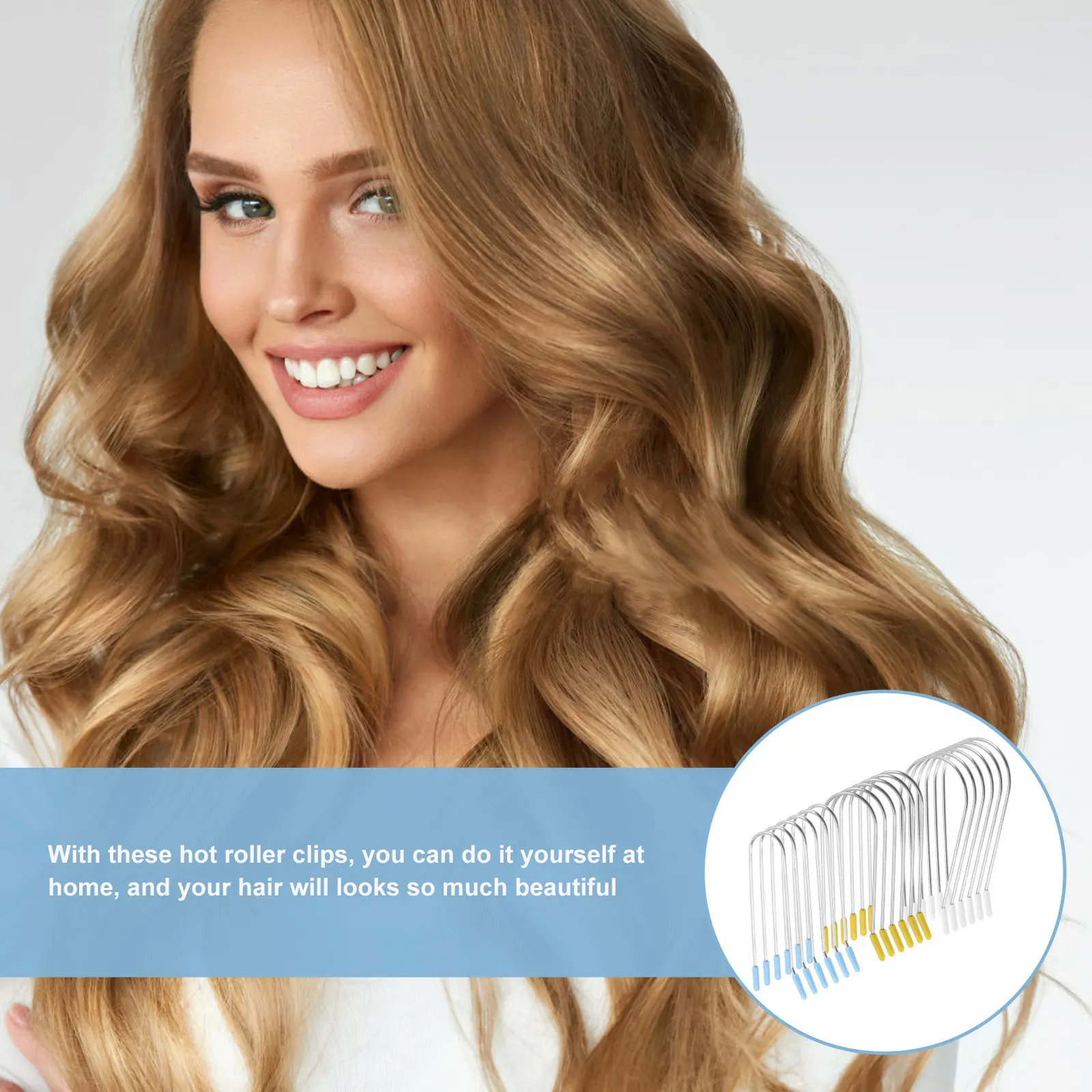 

24 шт. Зажимы для электрических термобигудей, сменные, прочные, из нержавеющей стали, для укладки волос, для мужчин и женщин, для ежедневного использования