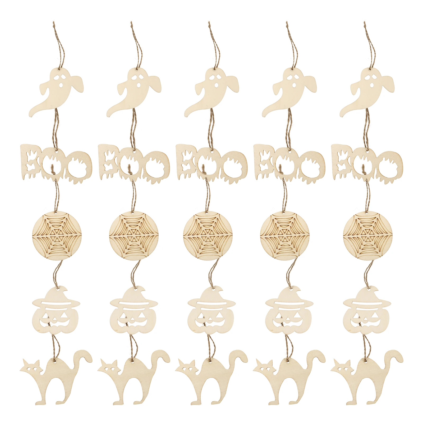 

50 Pcs Wood Chip Ornaments Unfinished Earring Pendants Charm DIY Graffiti Hanging Decorative Jewelry Accessories Child