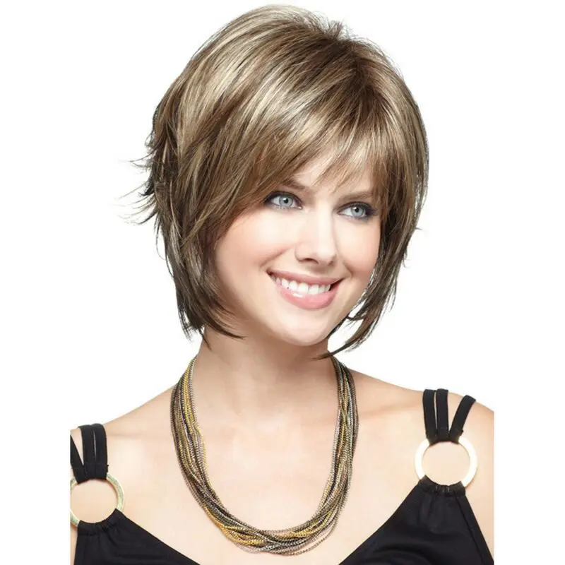 

Stylish Long Straight Wig with Golden Blonde Gradient, Middle Part Design for Women