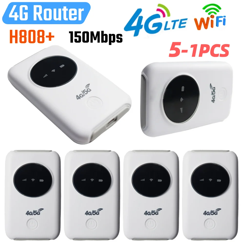4G راوتر محمول لاسلكي LTE مودم واي فاي 3200mAh جيب هوت سبوت 150Mbps تغطية واسعة مع فتحة للبطاقات SIM 10 مستخدم واي فاي