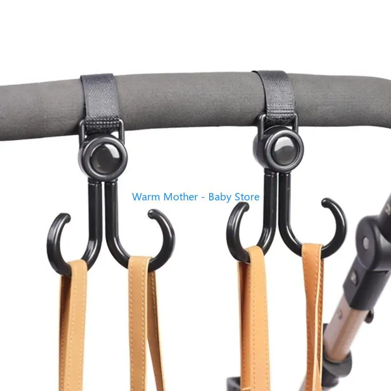 عربة أطفال مزدوجة هوك شماعات مجموعة من 2 خطافات تعليق متعددة الأغراض للمنزل غرفة النوم عنبر سرير بيبي 57QE