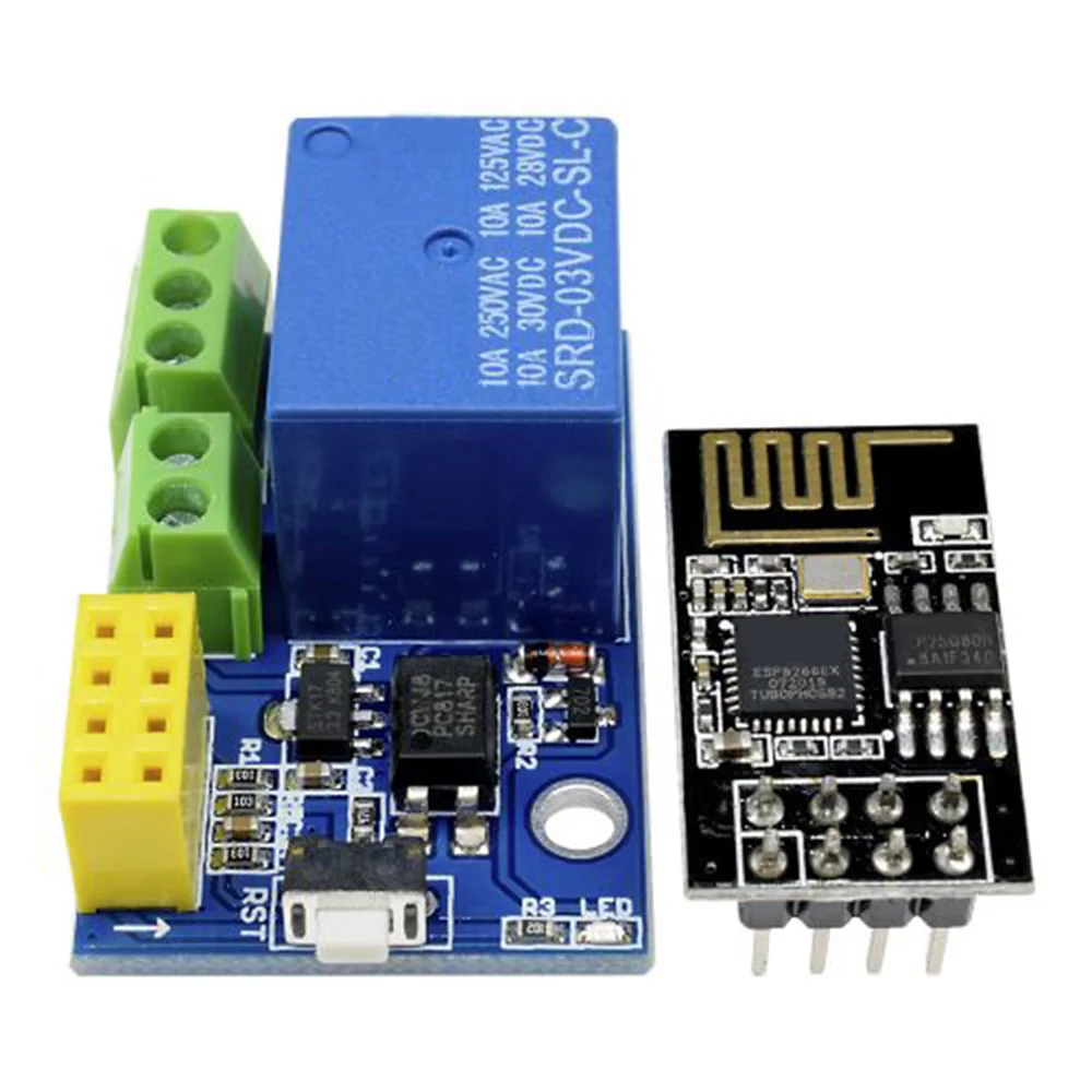 Módulo de relé WiFi ESP8266 ESP-01S 5V, interruptor de Control remoto en casa inteligente para aplicación de teléfono Arduino, módulo WIFI inalámbrico ESP01S