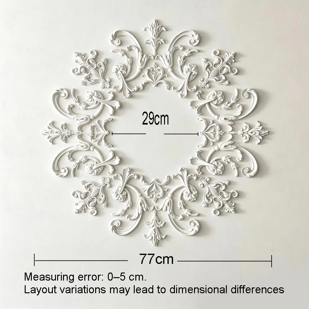 Split PU Ceiling Rose & Ceiling Medallion, Lightweight Paintable Ceiling Applique for Chandelier Light Fixture  Home Decoration