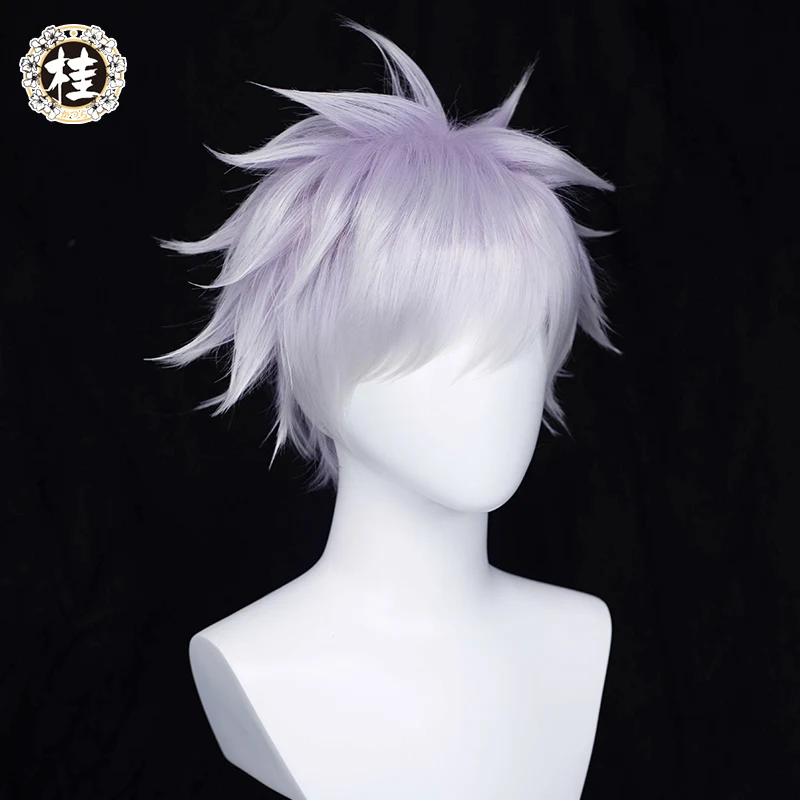 

UWOWO Satoruu Gojoo Cosplay Wig 28cm Gradient Short Hair Heat Resistant