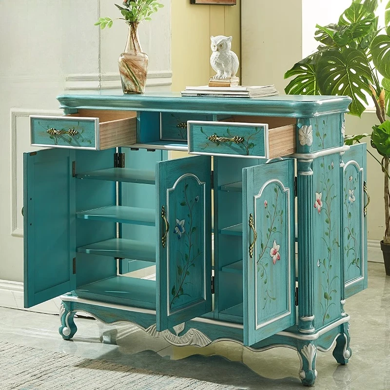 double-sided entrance hall partition cabinet, and the door can be opened on both sides of the entrance cabinet