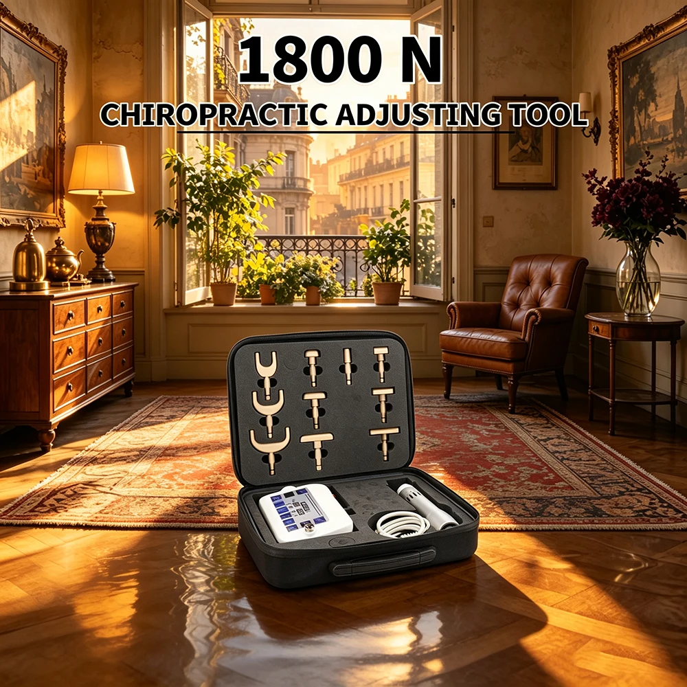  1800N Electric Chiropractic Adjusting Tools Sport Injuries Pain Relieve Chiropractic Correction Massager 10 Probes