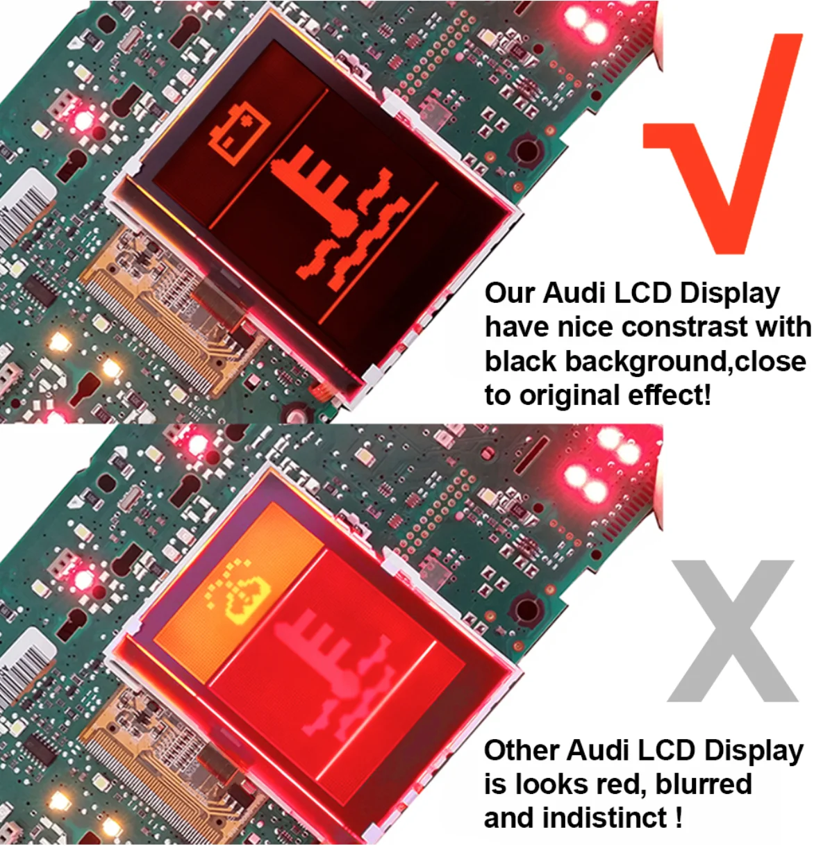 Display für Jaeger-Armaturenbretter von Audi A3 A4 A6 TT Instrumentencluster – Detail 8