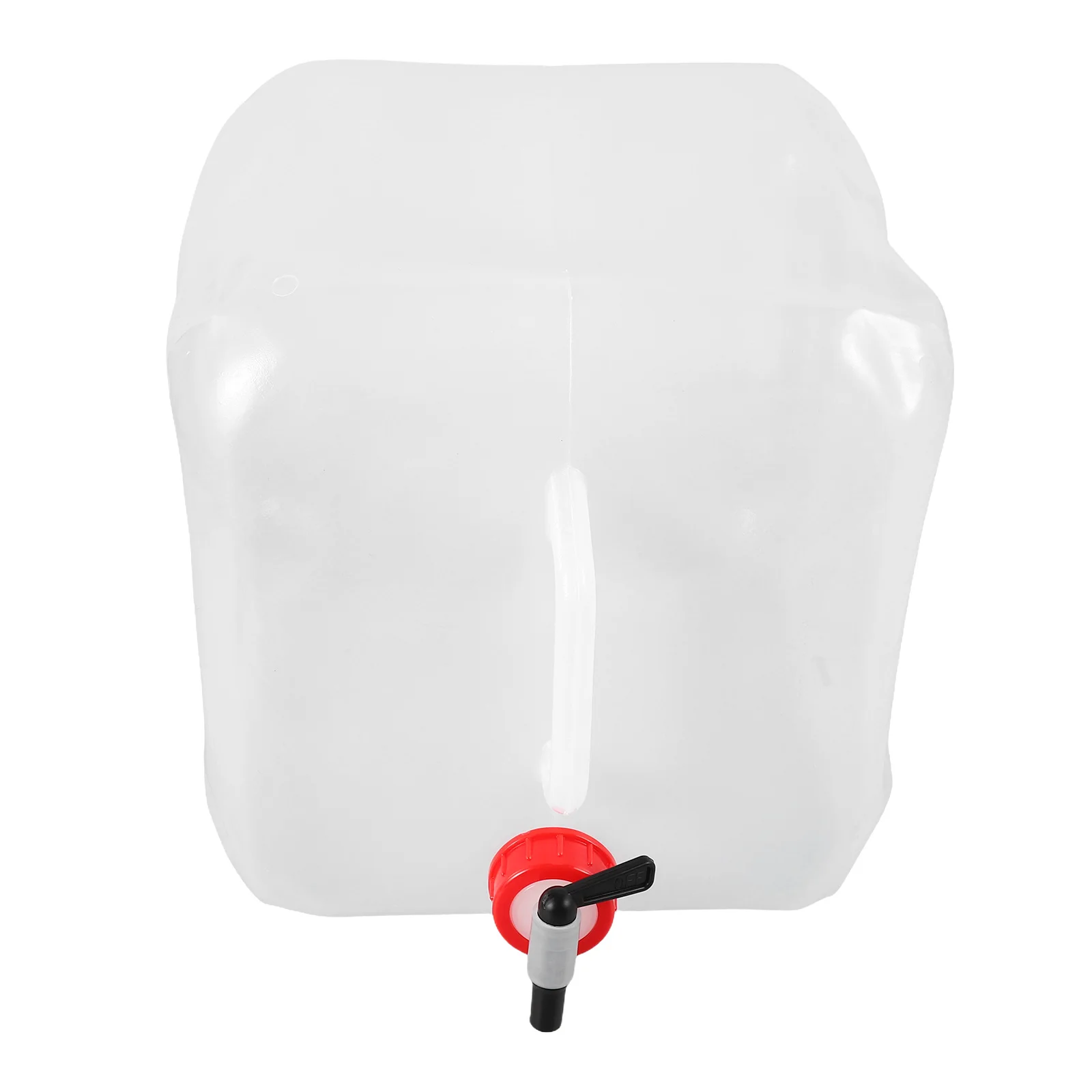 

1pc 10L Collapsible Water Jug Transparent Pe Portable Water Storage For Camping Hiking Fishing Emergency Outdoor Use