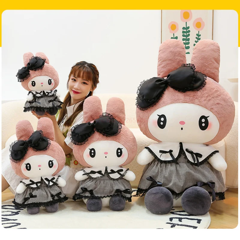 Kuromi Melody Cinnamoroll juguetes de peluche, almohada de Anime, muñeca de peluche, cojín de sofá de Anime, decoración de habitación de niña,