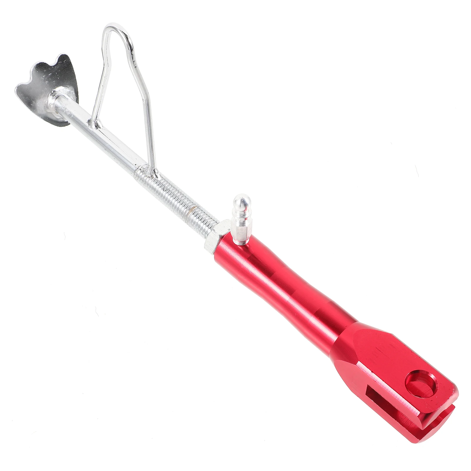 

Motorcycle Side Kickstand 1 Adjustable Red Stable Parking Paddock Stand Scooter Parts Electric Replacement Foot