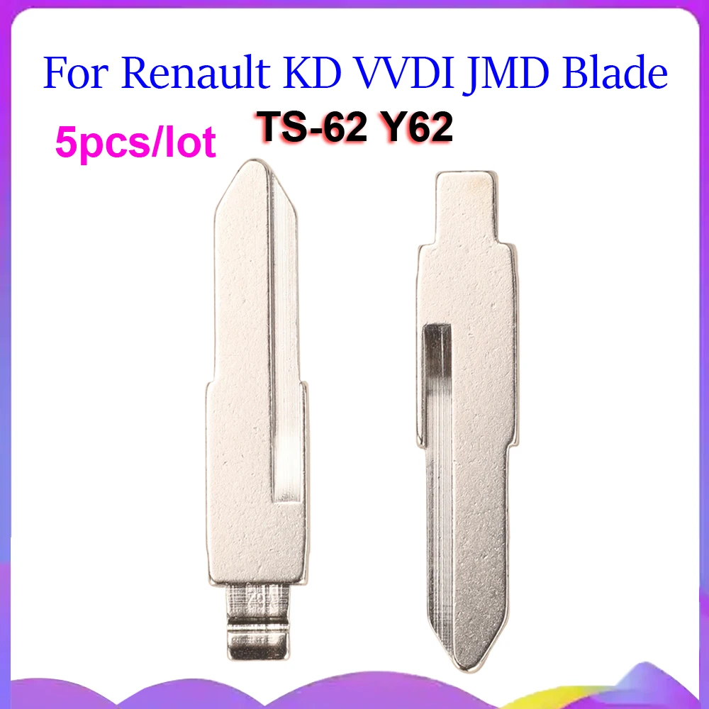 Jingyuqin New 5pcs Car Remote Blank Key Blade For Renault #TS-62 Y62 KD VVDI JMD Auto Replacement