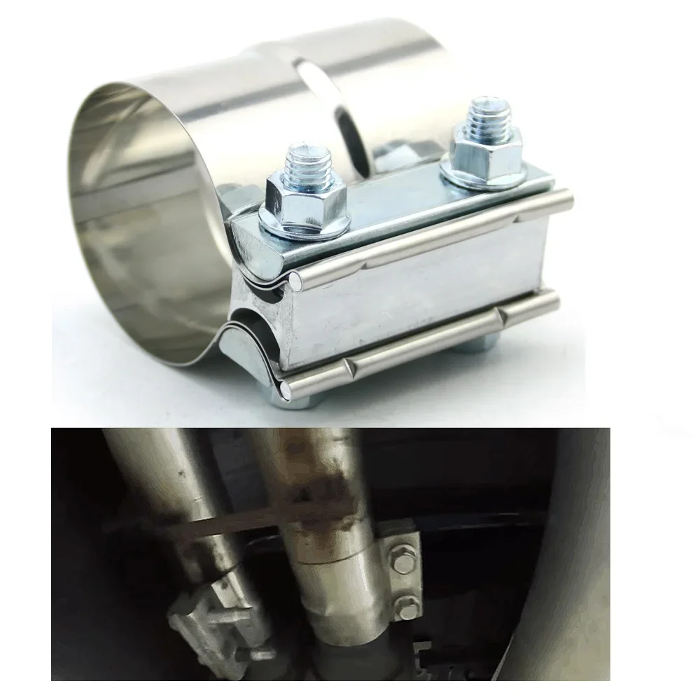 

Exhaust Tube Pipe Connector Clamp Sleeve - Universal, 2.0", 2.5" & 2.9" Sizes for Auto