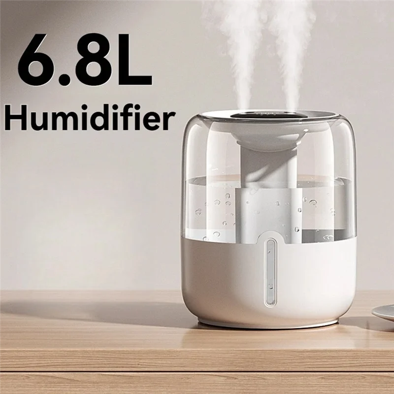 

HHO-6.8L Humidifier Dual-Port With Night Light For Bedroom Office Dormitory For Home Desktop, USB Charging Capable