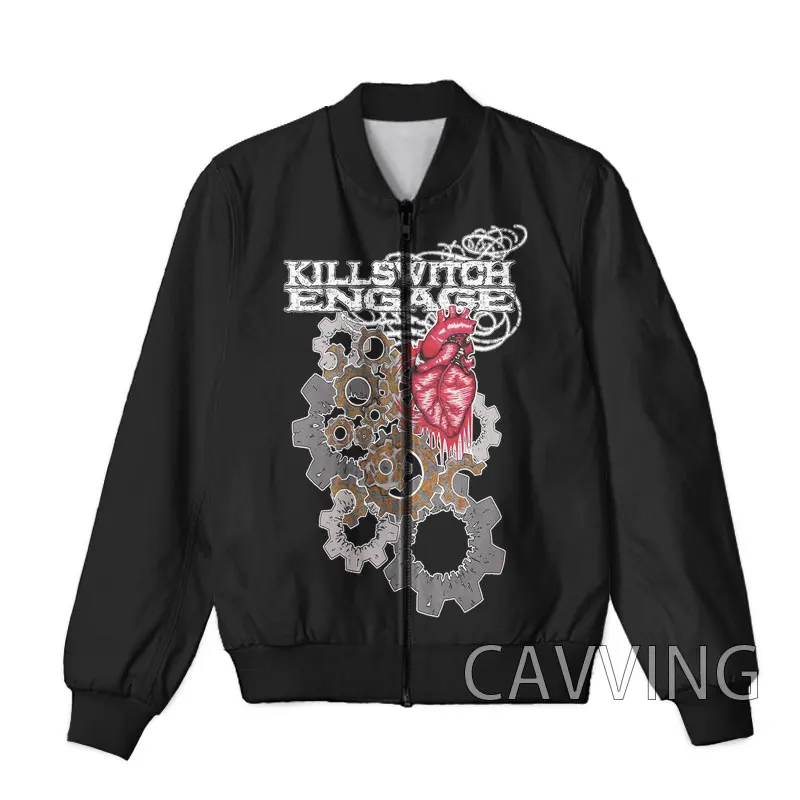 CAVVING 3D Printed  Killswitch Engage  Zipper Bomber Jackets Men Overcoat Mens Coat Zip Up Jackets for Women/Men