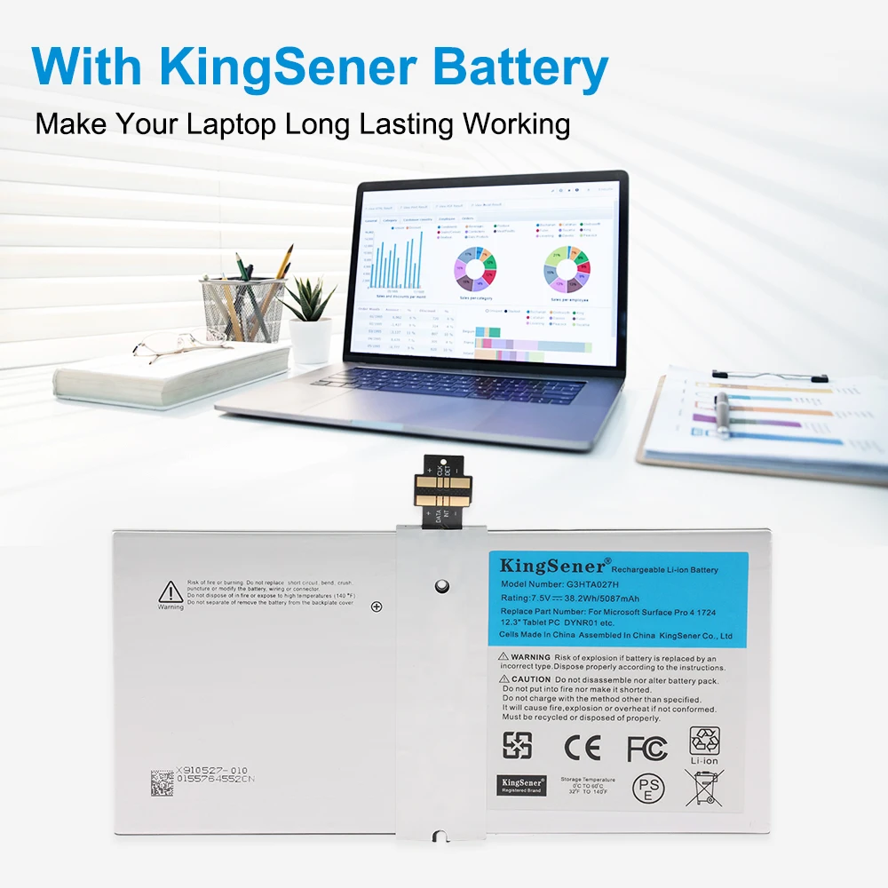 KingSener-batería G3HTA027H DYNR01 para ordenador portátil, para Microsoft Surface Pro 4, 1724, 12,3 \