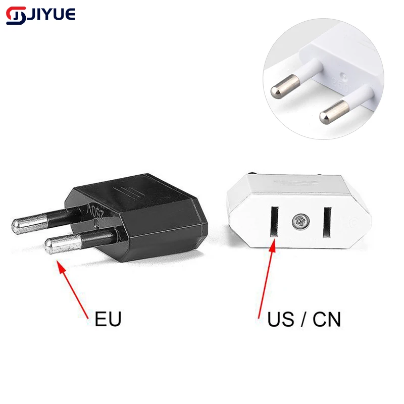 1pcs CN US To EU Plug Adapter AC Converter American China To EU Euro Europe Travel Power Adapter Type C Plug Electrical Socket