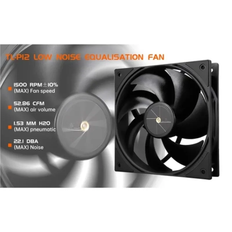 Thermalright TL-P12 1/3/5 PCS CPU-ventilator 120 mm behuizing Stille 4PIN PWM Computer Stille ventilator 1500 RPM snelheid Desktop CPU-koelventilator