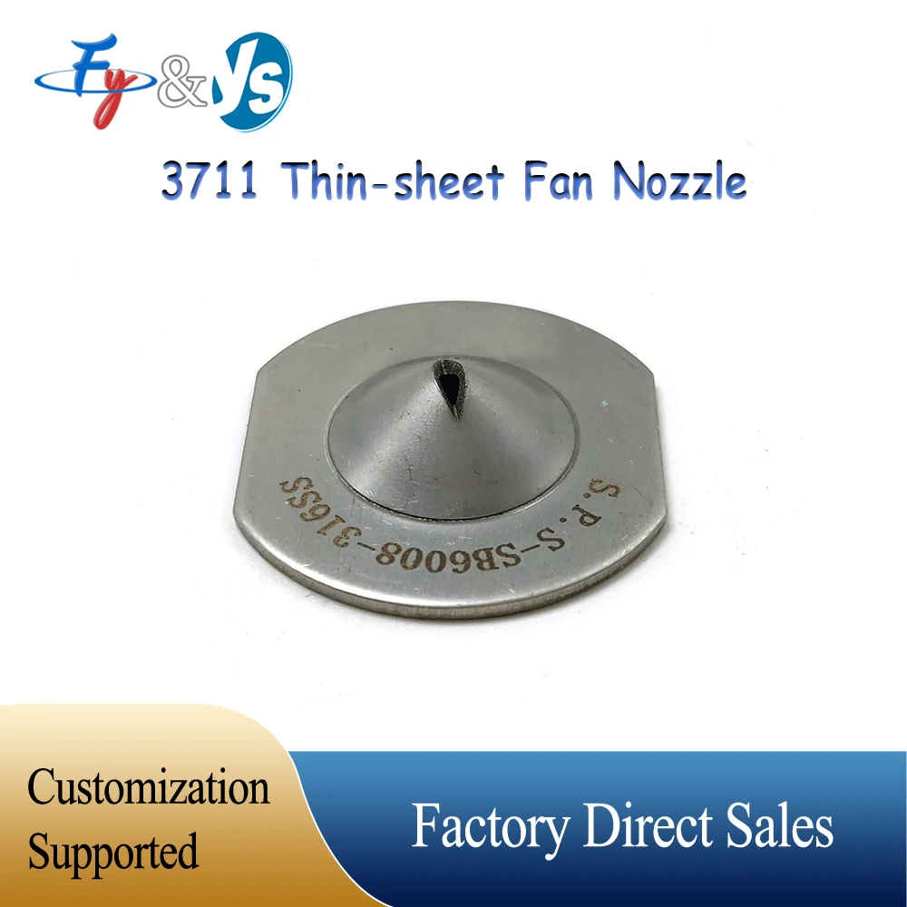 3711 Paper Mill Cleaning Nozzles Stainless Steel Thin-sheet Fan Nozzle 45-75 Degrees For Corrugated Cardboard Humidification
