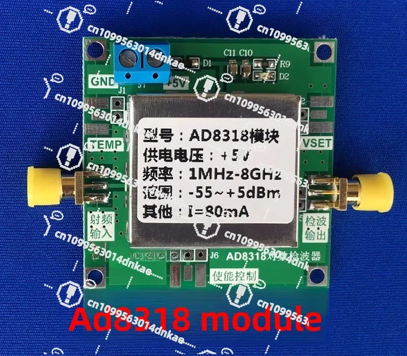 RF Power Meter Module, Logarithmic Detector, Power Sense, 1-8000MHz, AD8318