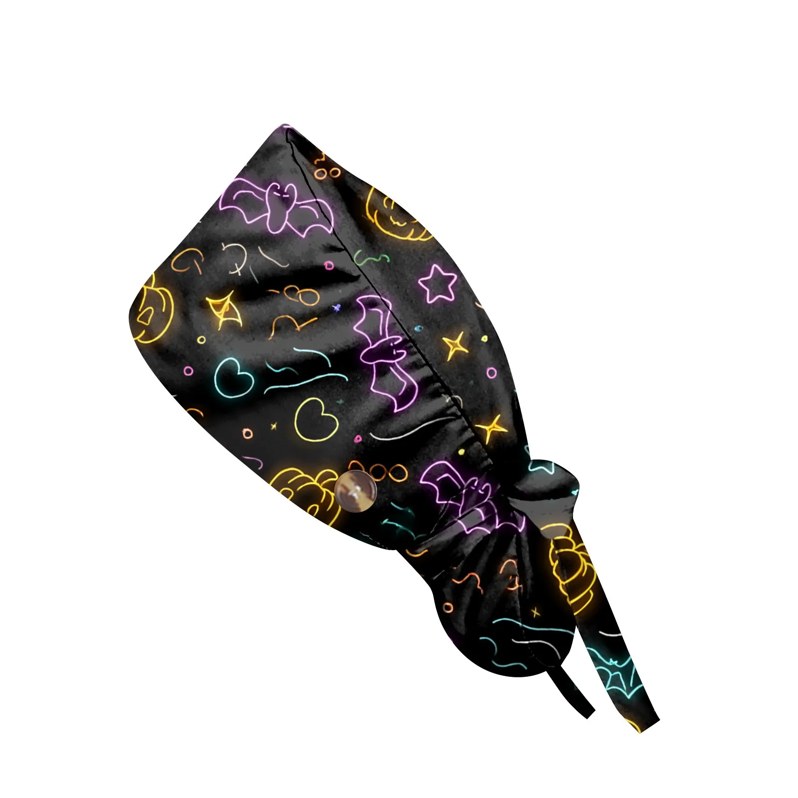 Gorro de trabajo con cordones con estampado de Halloween, gorros médicos para mujer y hombre, gorro para cirugía, gorro de enfermería para médico, enfermera, clínica, veterinaria