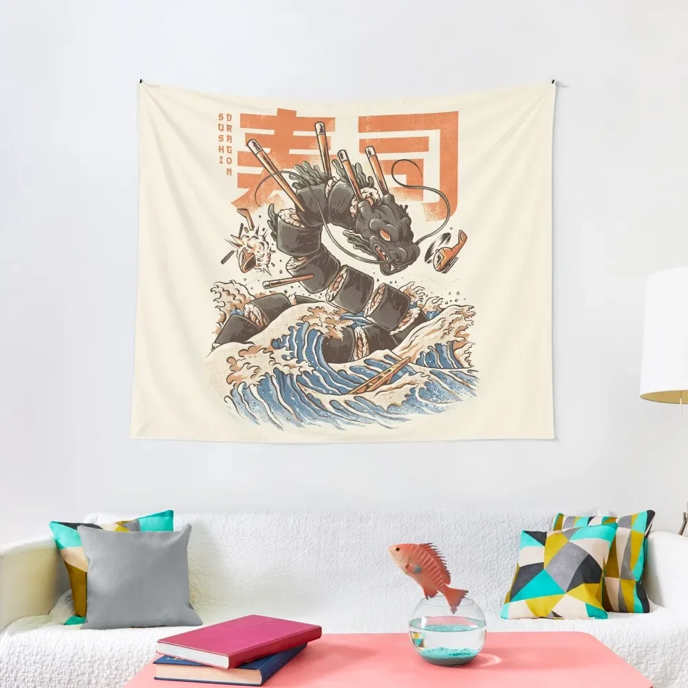 

Great Sushi Dragon Tapestry Bathroom Decor Room Decorations Tapestry