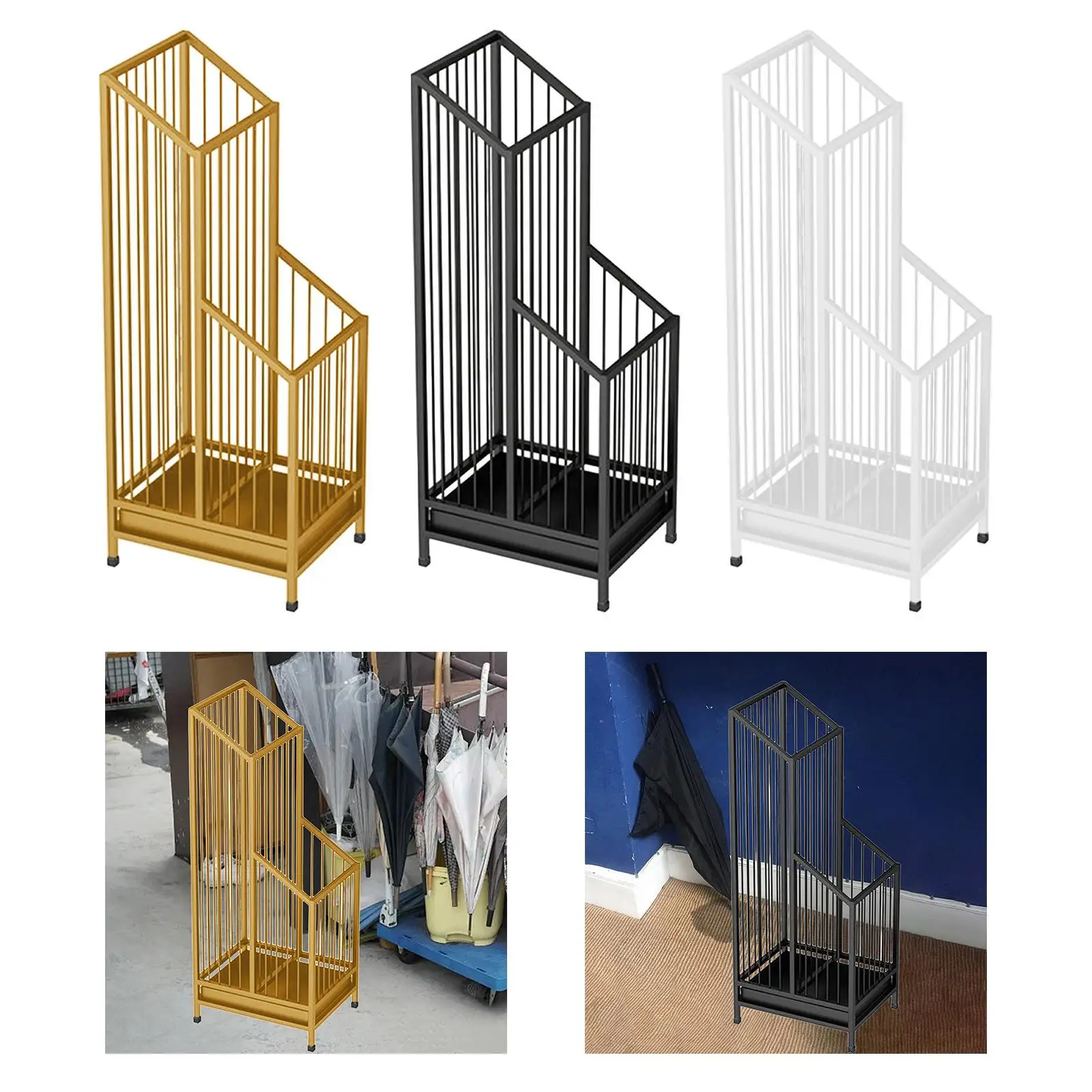 Parasol Storage Rack Metal Umbrella Stand Rack Sturdy Multi Purpose Free Standing Umbrella Holder for Indoor Outdoor Hotel