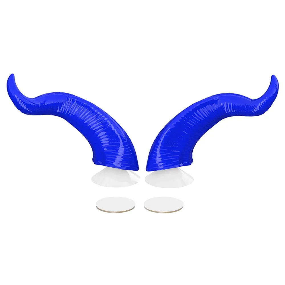 

2 Pcs Plastic Motorcycle Helmet Horns Self-adhesive Universal Motorbike Bike Helmet Ears Durable Helmet Decorative Accessories