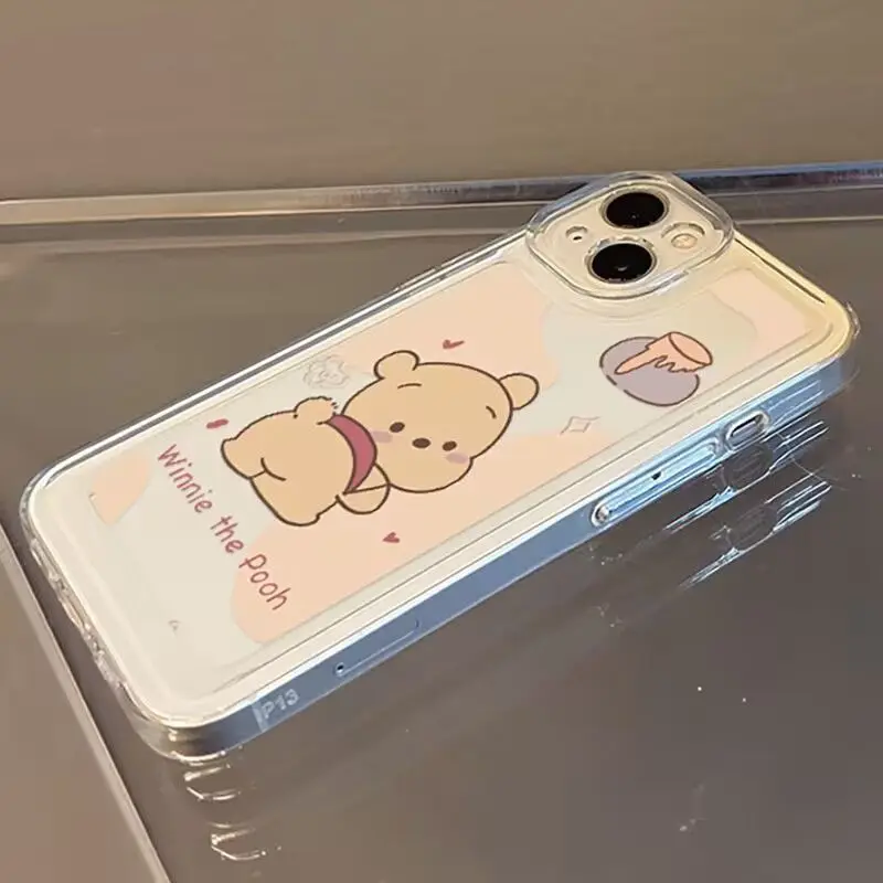 Disney Winnie The Pooh Uplift The Ass Phone Case For iPhone 15 14 13 12 11 Pro Max XS Max XR 7 8 Plus Y2K Soft Naughty Cover