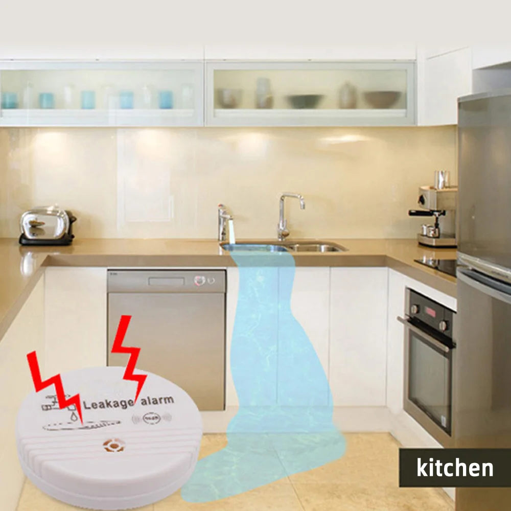 Home Intelligent Water Leak Alarm Water Leak Detector Overflow Alarm Flood Detector Bathroom Kitchen Water Level Alarm
