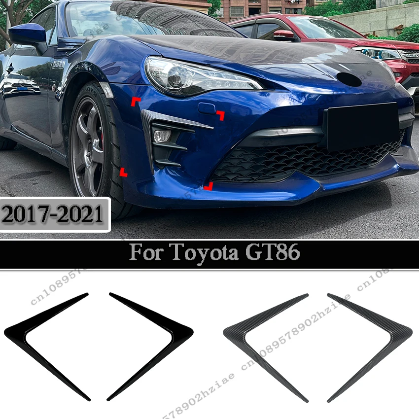 

Front Bumper Splitter Fog Lamp Spoiler Cover Air Vent Wind KnifeFor Toyota GT86 Facelift 2017-2020 Exterior Modification Parts