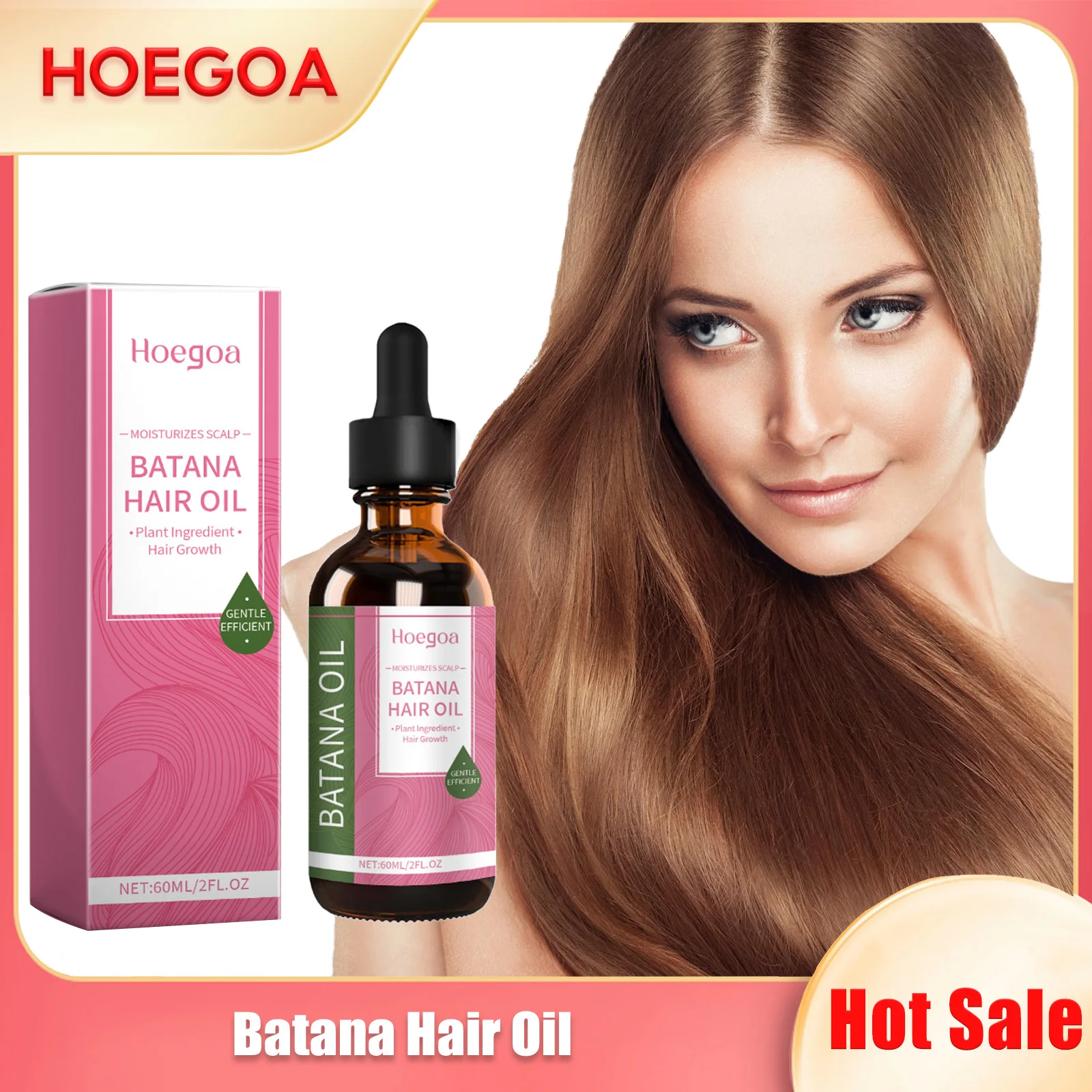 

Batana Hair Care Oil Anti Frizz Straightening Shiny Treatment Repair Damaged Hair Dense Nourishing Smoothing Hair Essential Oil