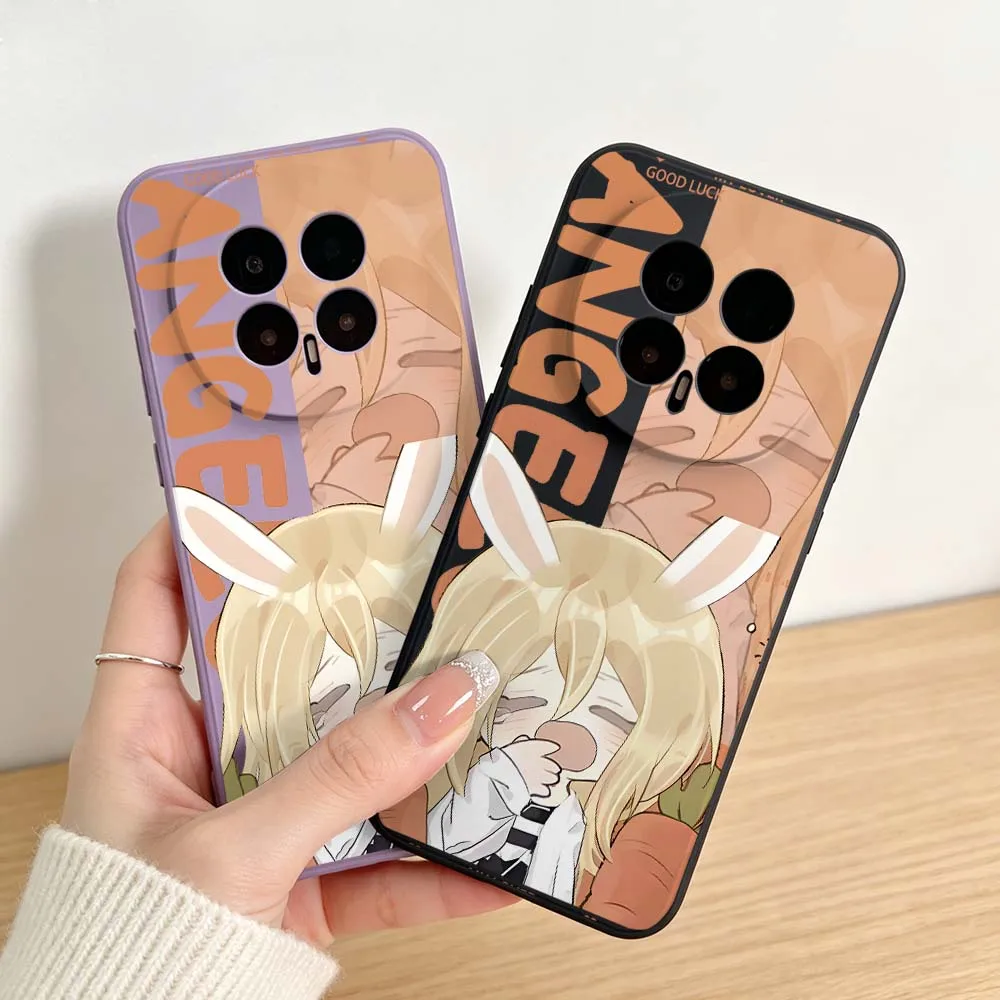 Coque de téléphone motif lapin ange de dessin animé pour Honor Magic 8 7 5 X9D 400 500 5G X7d X7a 600 Lite Pro