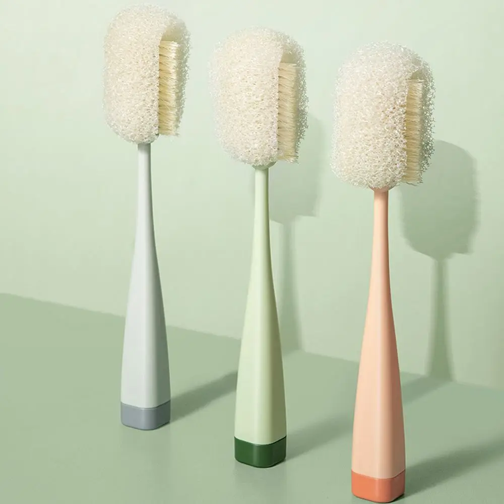 Brush With Handle Milk Bottle Brush Sponge Extrudable Kitchen Tools Water Cup Brush Baby Bottle Brush Long Handle view 3