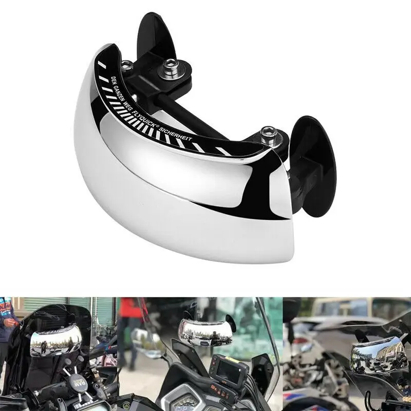 Motorcycle Windscreen 180 Degree Blind Spot Mirror Wide Angle Adjustable Rearview Mirror Fit for All Vehicle Models ZF001-192
