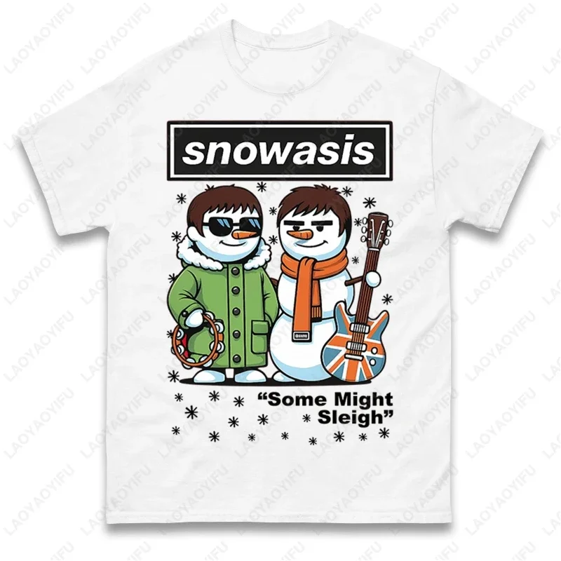 مضحك الثلج بعض قد مزلقة عيد الميلاد الموسيقى الفرقة محاكاة ساخرة التي شيرت الرجال النساء الإبداعية الجدة الكلاسيكية القمم مضحك القطن تيز الهدايا