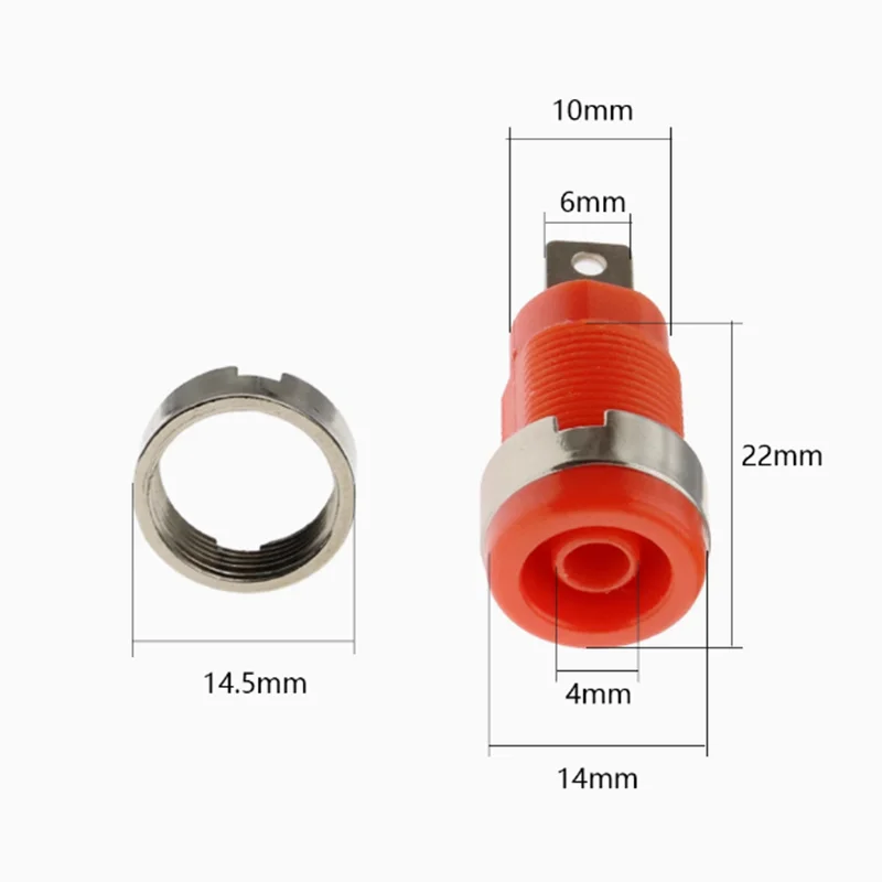 4MM banana socket solder type 32A high current instrument terminal with open hole 12MM panel test plug