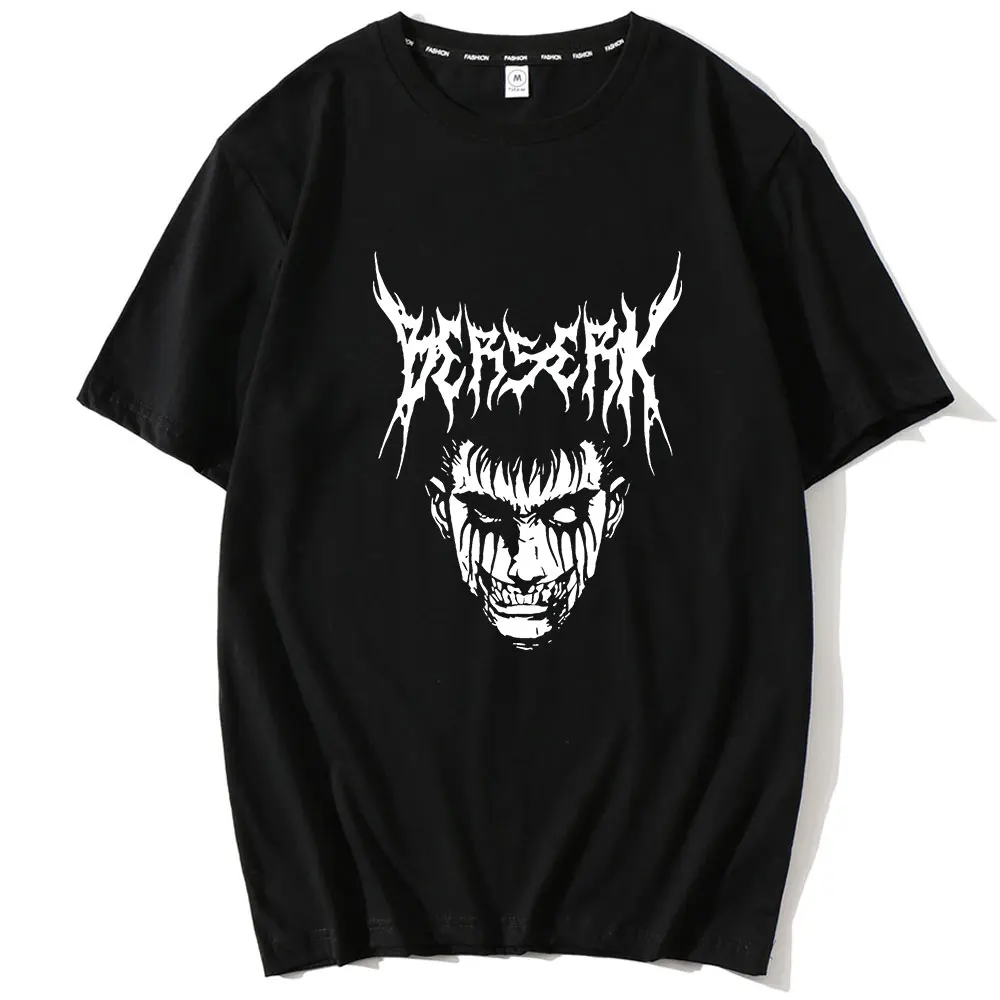 

NEW Men Dark Berserk Anime T-shirt Female Short Sleeve Manga Tshirt Featured Breathable Cartoon Pattern Print Women Casual Tees