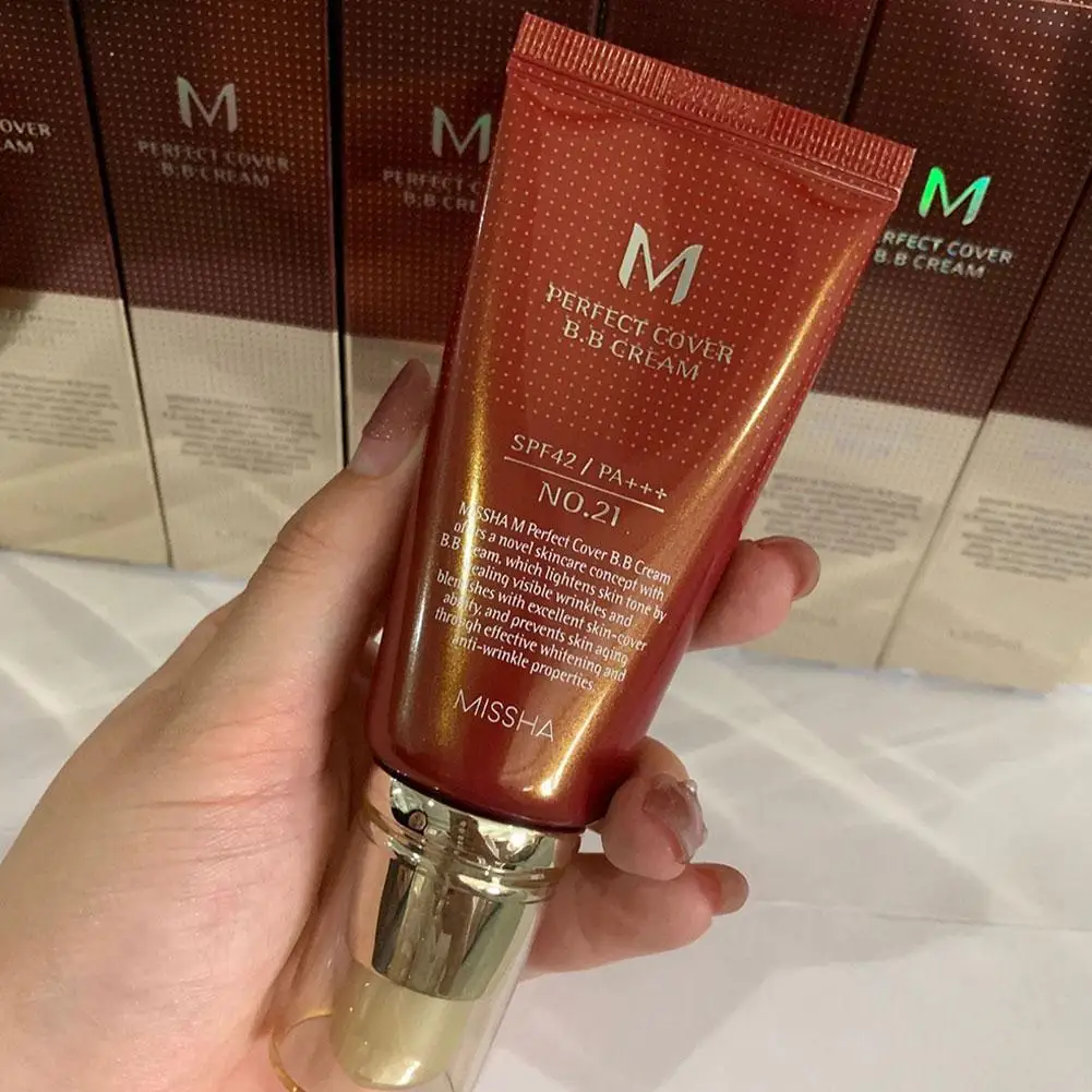 Missha M Perfect Cover BB Cream SPF42 Pa+++ Natural Skin Tone Effect Moisturizing Pores Flawless Korean Makeup Cosmetics